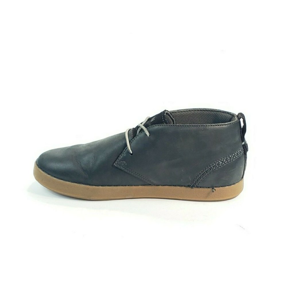 Olukai Kupono Chukka Ankle Boots Lace Up Blue Leat